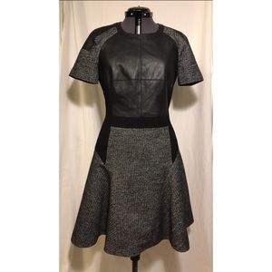 Karen Millen Faux Leather paneled dress